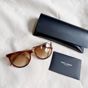 Saint Laurent Cat Eye Havana Sunglasses New